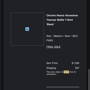 Chrome Heart Long sleeve + receipt